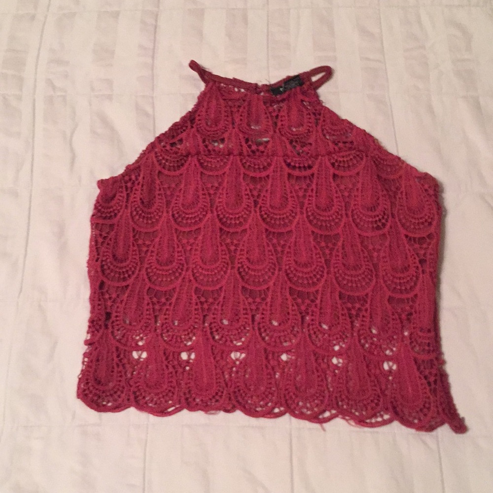 Maroon crop top